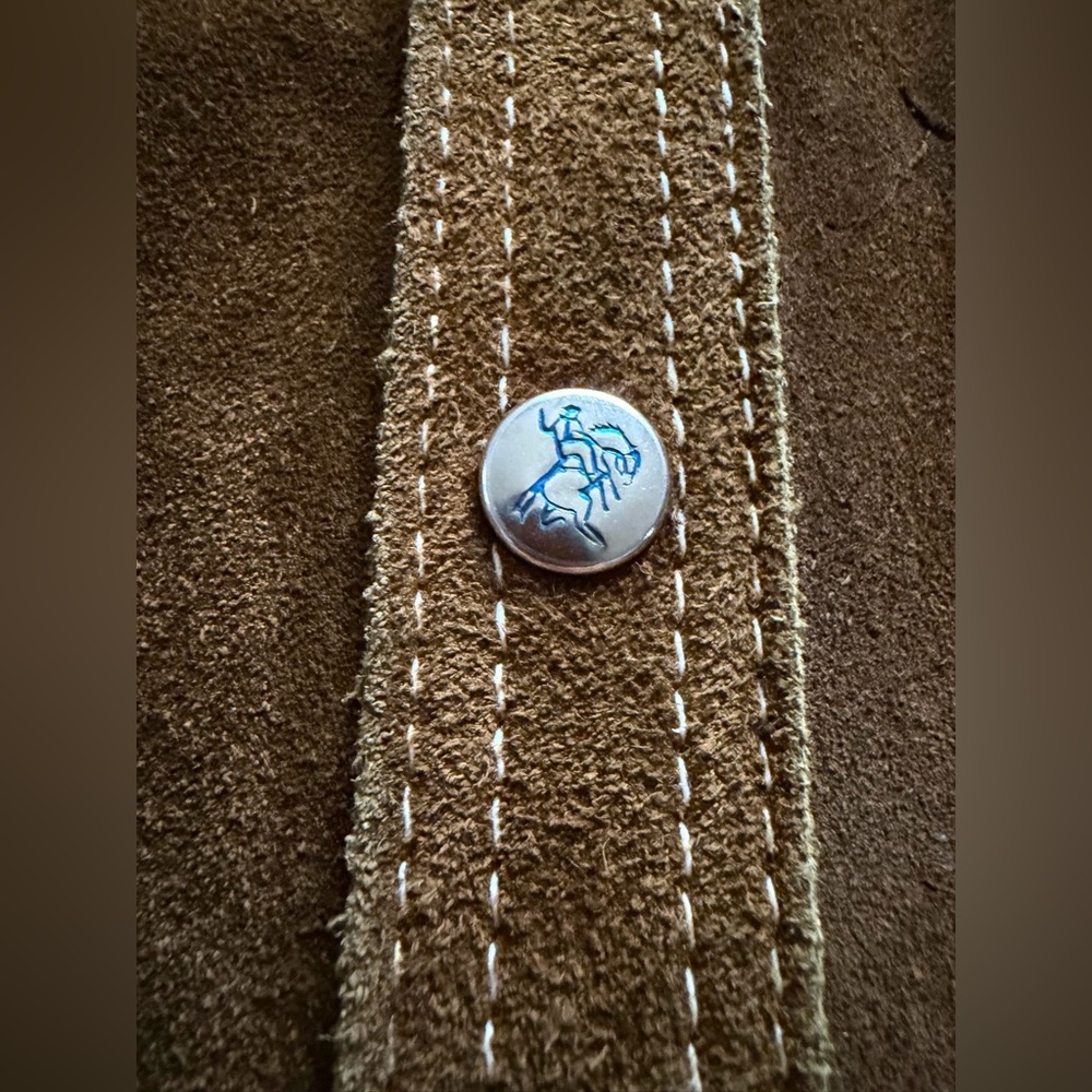 Vintage Leather Suede Rancher Jacket Western Styling Handmade Sz L - Picture 7 of 14